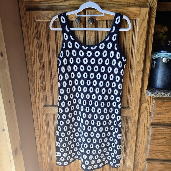 Boden Elana Crochet Navy and White dress, EUC, size 10. - Picture 4 of 14